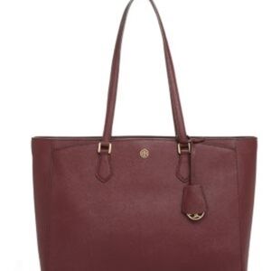 Tory Burch Robinson Burgundy Leather Tote Bag